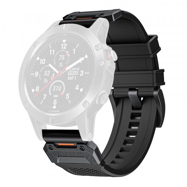 Curea Techsuit W068 pentru Garmin Watch Fenix / Forerunner Series, 22mm, Neagra