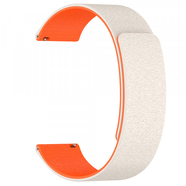 Curea Techsuit W074 pentru Samsung Galaxy Watch Series, 20mm, Bej Portocalie