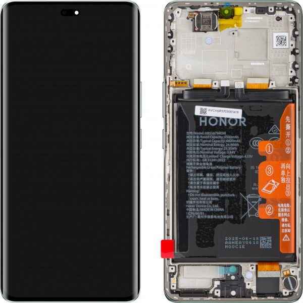 Display cu Touchscreen Honor Magic7 Lite, cu Rama si Acumulator, Turcoaz (Jade Cyan), Service Pack 0235AMQQ