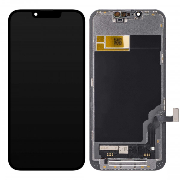 Display cu Touchscreen JK pentru Apple iPhone 13, cu Rama, Versiune LCD In-Cell IC Movable, Negru