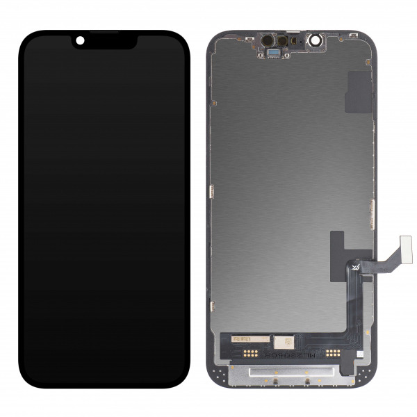 Display cu Touchscreen JK pentru Apple iPhone 14, cu Rama, Versiune LCD In-Cell IC Movable, Negru