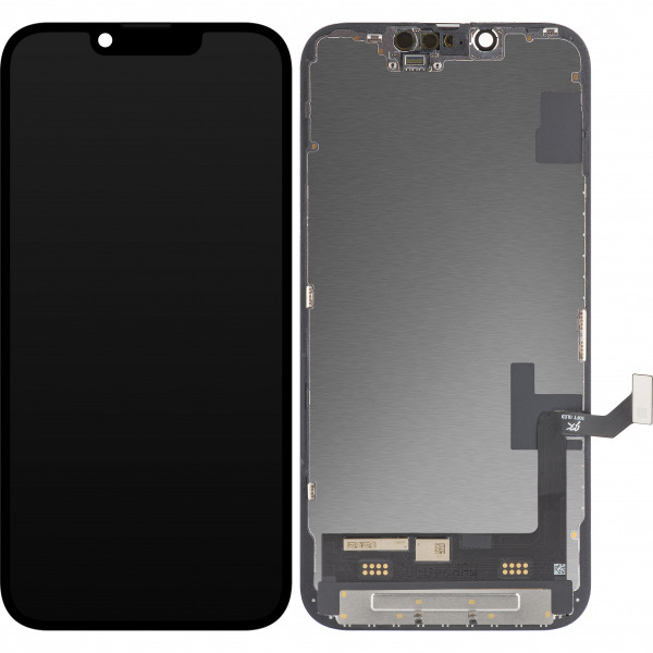 Display cu Touchscreen JK pentru Apple iPhone 14, cu Rama, Versiune OLED IC Movable, Negru