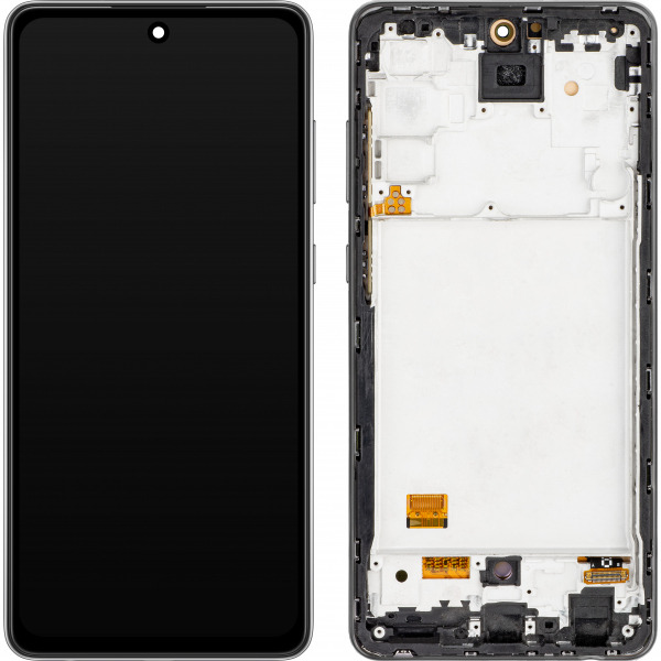 Display cu Touchscreen MP compatibil cu Samsung Galaxy A72 5G A726 / A72 A725, cu Rama, Versiune OLED, Negru