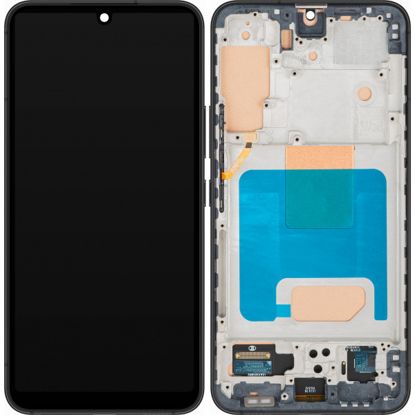 Display cu Touchscreen MP compatibil cu Samsung Galaxy S22 5G S901, cu Rama, Negru