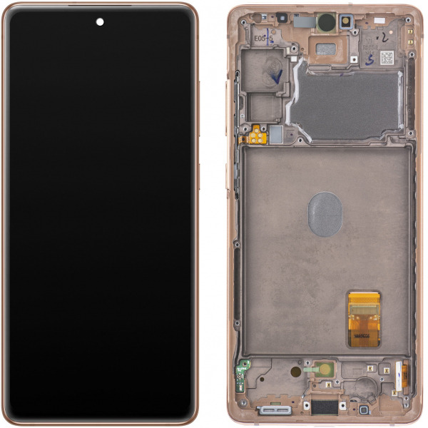 Display cu Touchscreen Samsung Galaxy S20 FE 5G G781, cu Rama, Portocaliu, Service Pack GH82-24215F