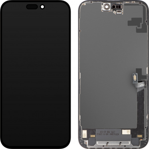 Display cu Touchscreen ZY pentru Apple iPhone 16 Plus, cu Rama, Versiune LCD In-Cell IC Movable, Negru