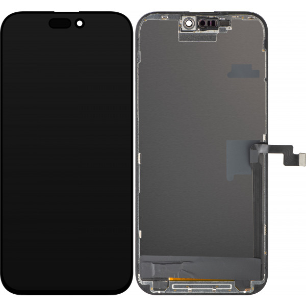 Display cu Touchscreen ZY pentru Apple iPhone 16 Pro Max, cu Rama, Versiune LCD In-Cell IC Movable, Negru