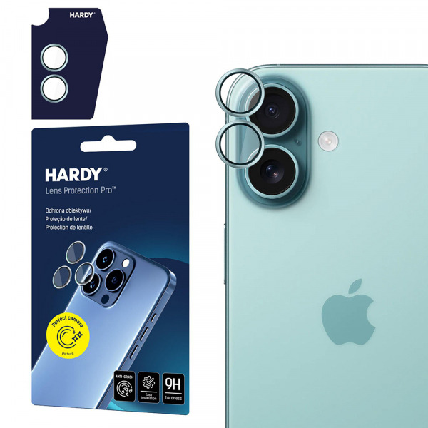 Folie de protectie Camera Spate 3MK Hardy Protection Pro pentru Apple iPhone 17, Sticla Securizata, Verde