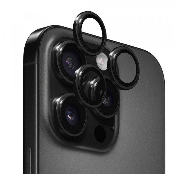 Folie de protectie Camera Spate Anank AR pentru Apple iPhone 16 Pro Max / 16 Pro, Sticla Securizata, Neagra