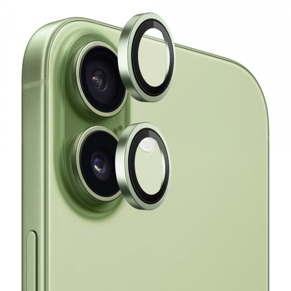 Folie de protectie Camera Spate Blueo Metal Frame pentru Apple iPhone 17, Sticla Securizata, Verde