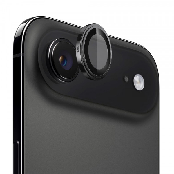 Folie de protectie Camera Spate Blueo Sapphire Crystal pentru Apple iPhone 17 Air, Sticla Securizata, Neagra