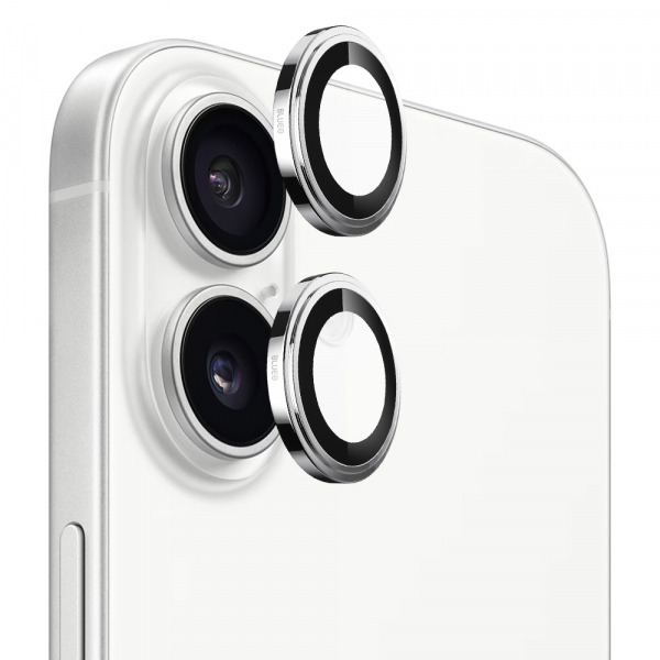 Folie de protectie Camera Spate Blueo Sapphire Crystal pentru Apple iPhone 17, Sticla Securizata, Argintie