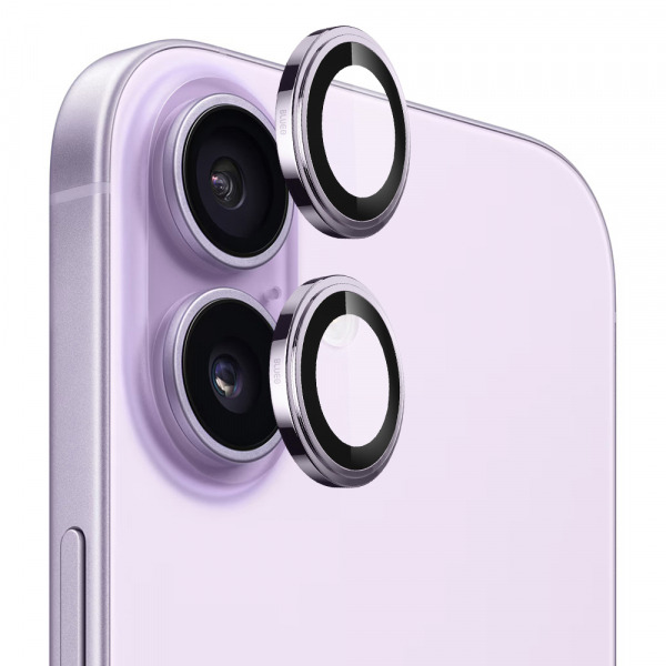 Folie de protectie Camera Spate Blueo Sapphire Crystal pentru Apple iPhone 17, Sticla Securizata, Mov
