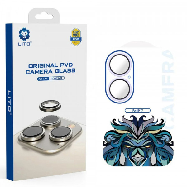 Folie de protectie Camera Spate Lito Titanium AR pentru Apple iPhone 17, Sticla Securizata, Mov