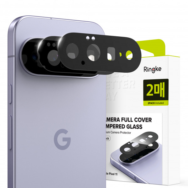 Folie de protectie Camera Spate Ringke pentru Google Pixel 11, Sticla Securizata, Set 2 bucati, Neagra