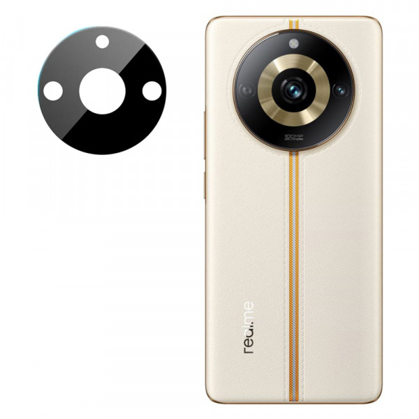 Folie de protectie Camera Spate Techsuit pentru Realme 11 Pro / 11 Pro+, Sticla Securizata, Neagra
