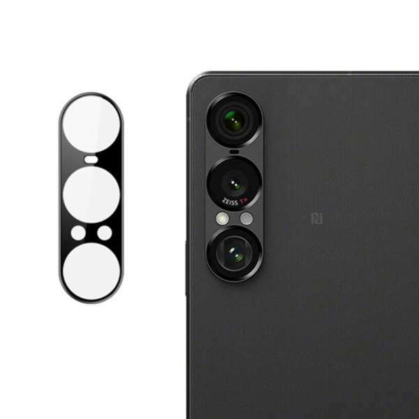 Folie de protectie Camera Spate Techsuit pentru Sony Xperia 1 VII, Sticla Securizata, Neagra