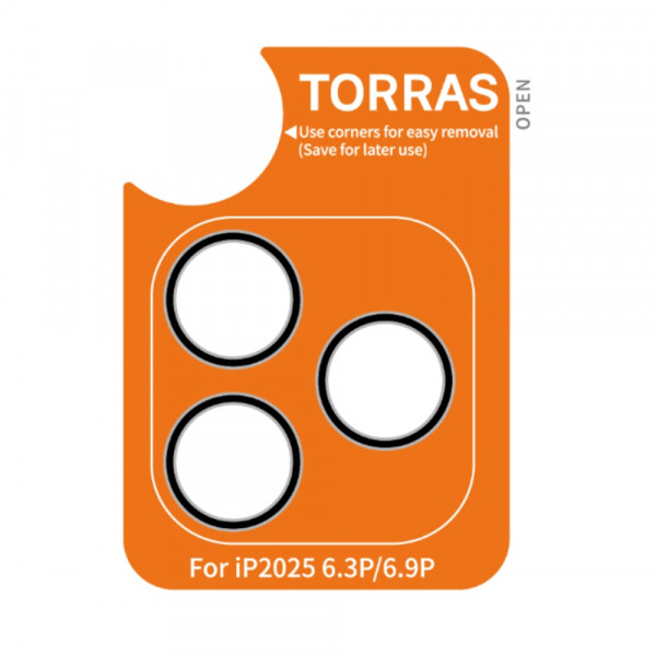Folie de protectie Camera Spate Torras Lensguard pentru Apple iPhone 18 Pro / 17 Pro, Sticla Securizata, Neagra
