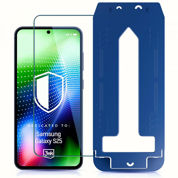 Folie de protectie Ecran 3MK Hardy Ultra pentru Samsung Galaxy S25 S931, Sticla Securizata, Full Glue, Neagra