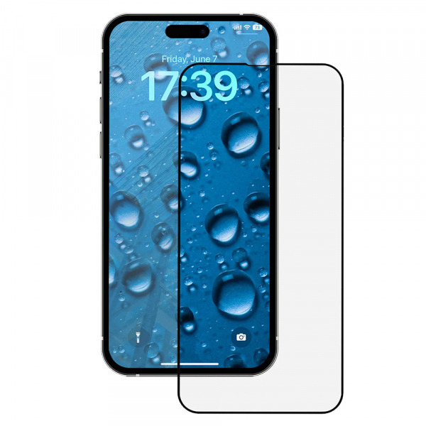 Folie de protectie Ecran Anank 3X Reinforced pentru Apple iPhone 16 Pro Max, Sticla Securizata, Full Glue, 2.5D, Neagra