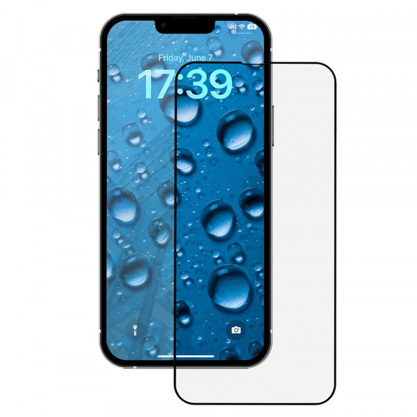 Folie de protectie Ecran Anank 3X Reinforced pentru Apple iPhone 17e / 16e / 14 / 13 Pro, Sticla Securizata, Full Glue, 2.5D, Neagra