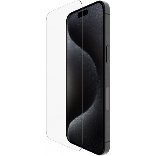 Folie de protectie Ecran Belkin ScreenForce UltraGlass 2 pentru Apple iPhone 15 Pro Max, Sticla Securizata, Full Glue OVA134zz