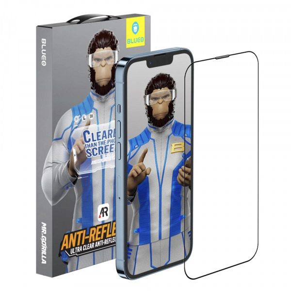 Folie de protectie Ecran Blueo Anti-Reflective HD Applicator Pro pentru Apple iPhone 17 Air, Sticla Securizata, Full Glue, Neagra