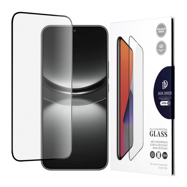Folie de protectie Ecran DUX DUCIS pentru Huawei nova 12, Sticla Securizata, Edge Glue, Neagra