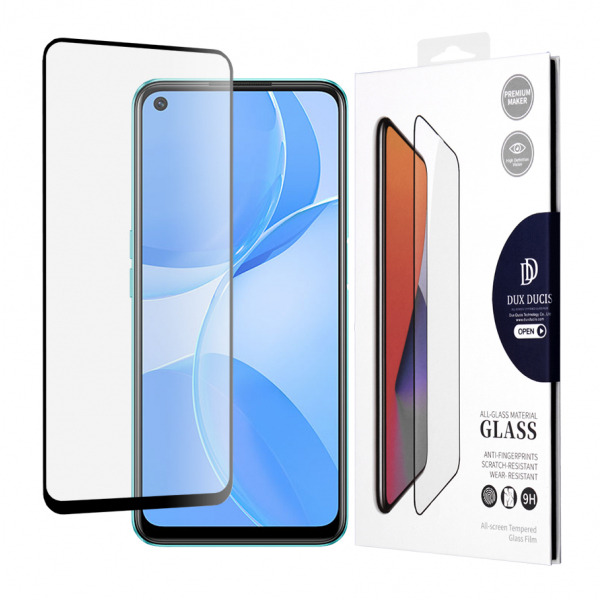 Folie de protectie Ecran DUX DUCIS pentru Oppo A73 5G / A53 5G, Sticla Securizata, Edge Glue, Neagra
