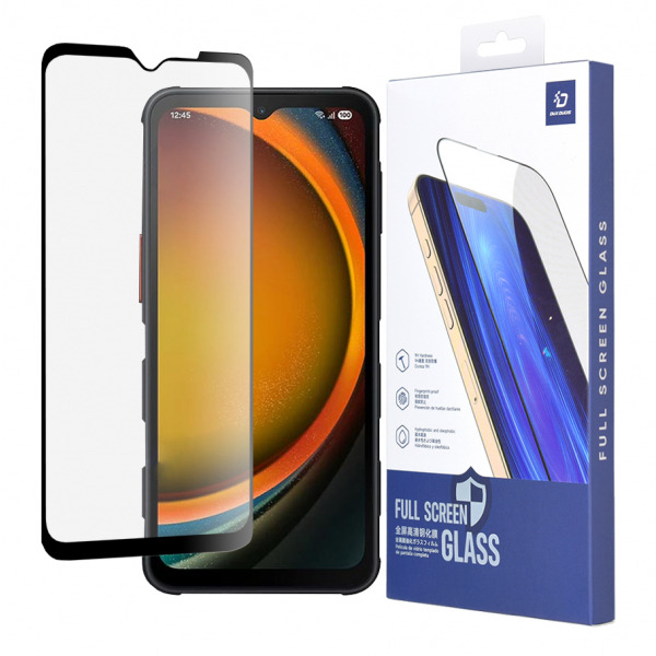 Folie de protectie Ecran DUX DUCIS pentru Samsung Galaxy XCover7 Pro, Sticla Securizata, Edge Glue, Neagra