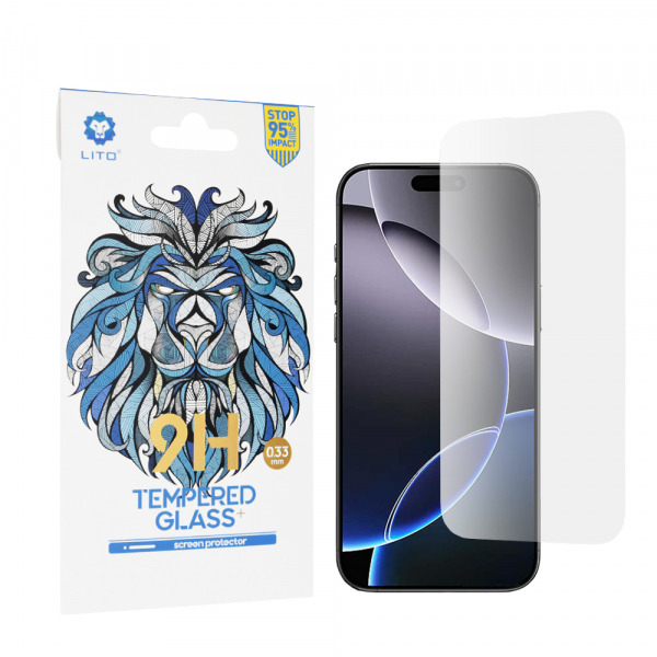 Folie de protectie Ecran Lito Classic pentru Apple iPhone 16 Pro Max, Sticla Securizata, Full Glue, 2.5D