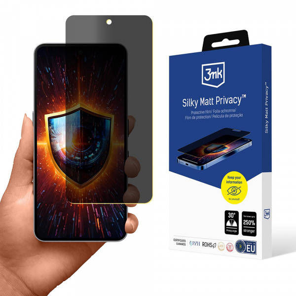 Folie de protectie Ecran Matte Privacy 3MK Silky pentru Nothing Phone (3a) / Phone (3a) Pro, Plastic