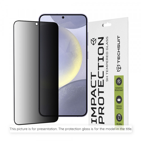 Folie de protectie Ecran Privacy Techsuit pentru Oppo A6 4G, Sticla Securizata, Full Glue, 111D