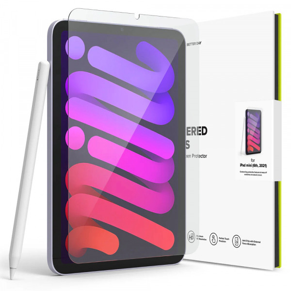 Folie de protectie Ecran Ringke pentru Apple iPad mini (2024) / mini (2021), Sticla Securizata, Full Glue