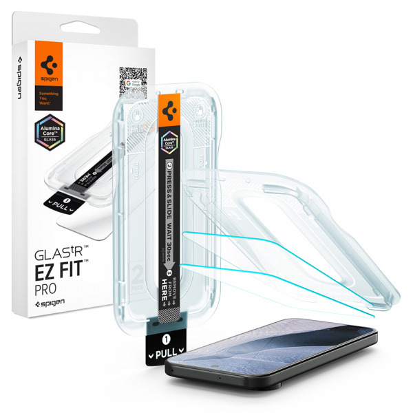 Folie de protectie Ecran Spigen GlastR EZ FIT Pro pentru Google Pixel 11 Pro XL, Sticla Securizata, Full Glue, Set 2 bucati AGL11485