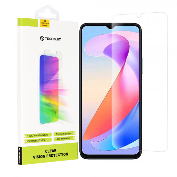 Folie de protectie Ecran Techsuit Clear Vision pentru Honor X6a, Sticla Securizata, Full Glue