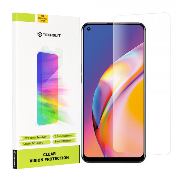 Folie de protectie Ecran Techsuit Clear Vision pentru Realme 9 / 9 Pro+ / Oppo Find X5 Lite / Reno7 5G / A94, Sticla Securizata, Full Glue