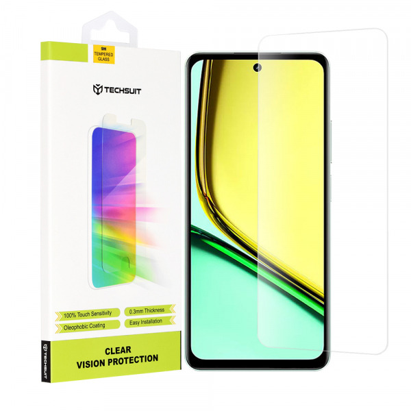 Folie de protectie Ecran Techsuit Clear Vision pentru Realme C67 4G, Sticla Securizata, Full Glue