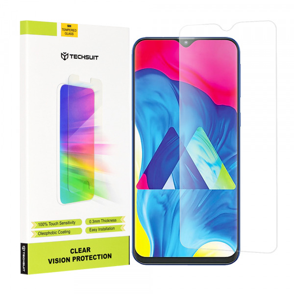Folie de protectie Ecran Techsuit Clear Vision pentru Samsung Galaxy M01s M017 / A10s A107 / A10 A105 / M10 M105, Sticla Securizata, Full Glue