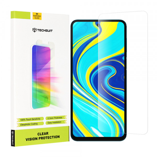 Folie de protectie Ecran Techsuit Clear Vision pentru Xiaomi Redmi Note 9S / Note 9 Pro / Note 9 Pro Max, Sticla Securizata, Full Glue