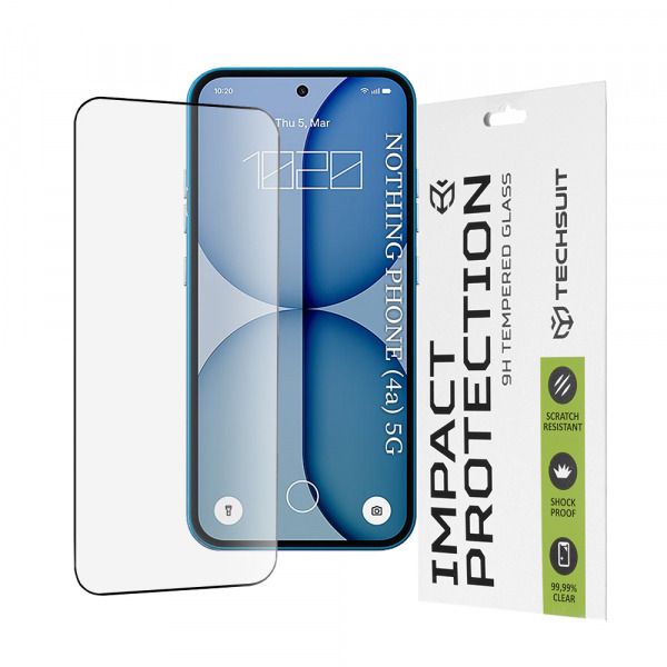 Folie de protectie Ecran Techsuit pentru Nothing Phone (4a), Sticla Securizata, Full Glue, 111D, Neagra