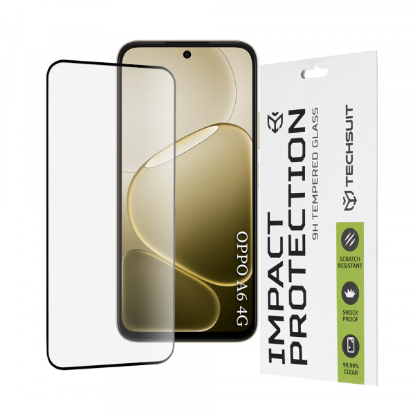 Folie de protectie Ecran Techsuit pentru Oppo A6 4G, Sticla Securizata, Full Glue, 111D, Neagra