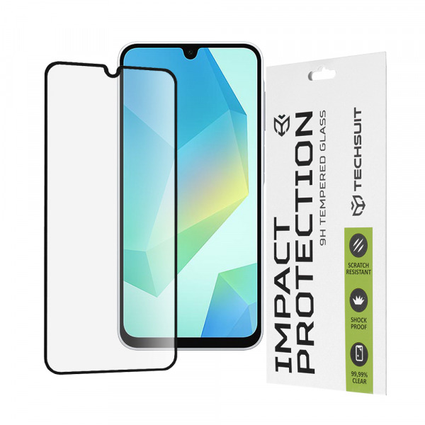 Folie de protectie Ecran Techsuit pentru Samsung Galaxy A17 4G A175 / A17 5G A176 / A16 5G A166, Sticla Securizata, Full Glue, 111D, Neagra