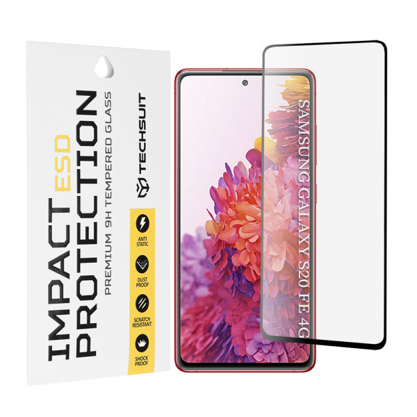 Folie de protectie Ecran Techsuit pentru Samsung Galaxy S20 FE 2022 G781 / S20 FE 5G G781 / S20 FE G780, Sticla Securizata, Full Glue, Neagra