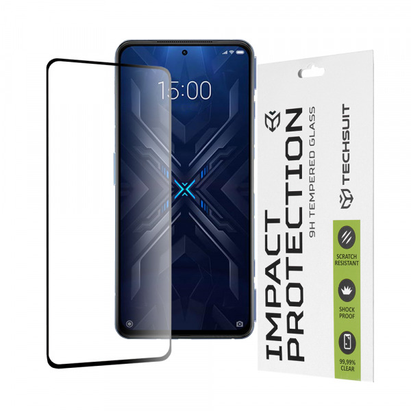 Folie de protectie Ecran Techsuit pentru Xiaomi Black Shark 4, Sticla Securizata, Full Glue, 111D, Neagra