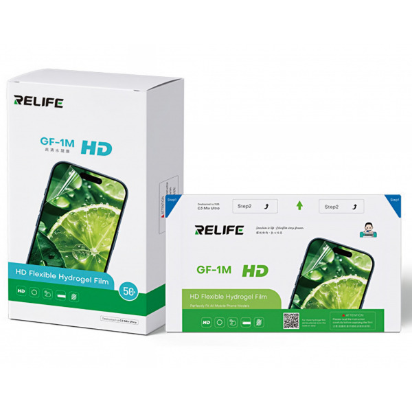 Folie Hidrogel / TPU Relife GF-1M pentru Aparat Laminare UV Vid Sunshine C3 Mix Ultra, 120mm x 210mm, Set 50 bucati