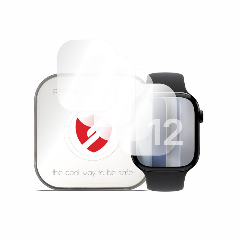 Folie Protectie Smart Protection Premium Classic pentru Apple Watch Series 12 46mm, Set 4 bucati, Plastic