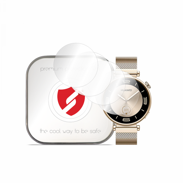 Folie Protectie Smart Protection Premium Classic pentru Huawei Watch GT 4 41mm, Set 4 bucati, Plastic