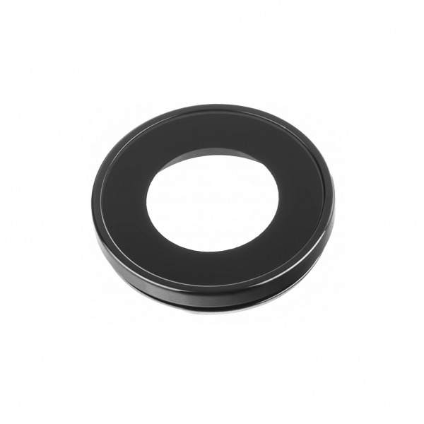 Geam Camera Spate Apple iPhone 12 Pro Max, Wide, cu Rama (Interioara), Negru