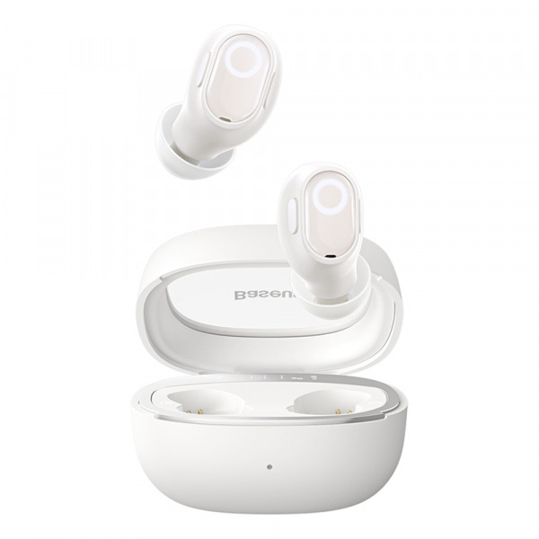 Handsfree Bluetooth Baseus WM02+, TWS, Alb NGTW370302